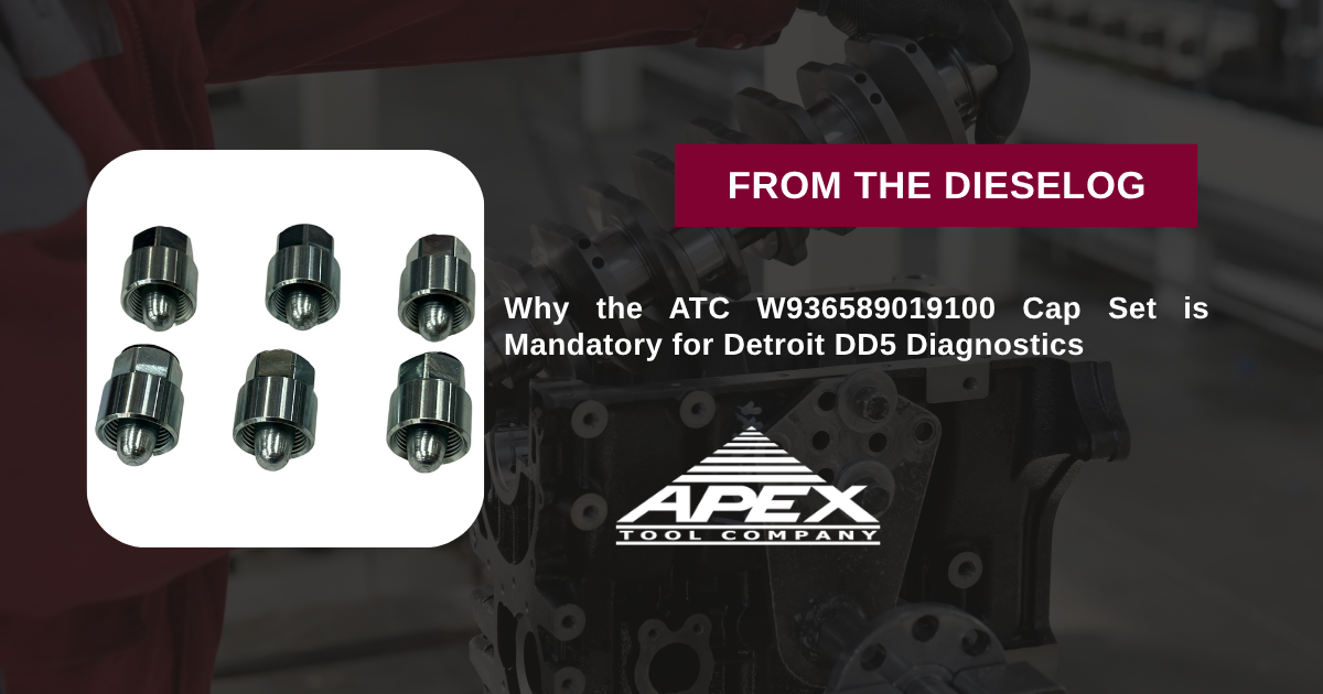 ATC W936589019100 Detroit Diesel DD5 Medium Duty High Pressure Common Rail Injector Outlet Diagnostic Test Caps Set